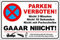 PREMIUM PS05 Parkverbotsschild lustig Schild Parken verboten inkl. Schrauben & Löcher / 400 x 270 x 3 mm