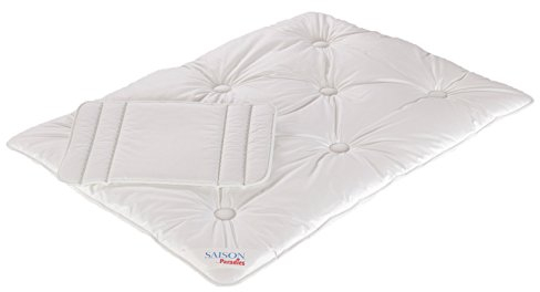 PARADIES Betz Kinder-Schlummer-Set Bettdecke 100x135 cm Kissen 40x60cm 100% Polyester Farbe weiß