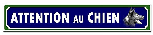 Autocollant.fr Panneau Attention au Chien Berger Allemand