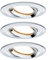 Paulmann 93684 Nova Plus LED Einbauleuchte 3er Set rund schwenkbar 3x6W IP65 dimmbar Einbaustrahler Chrom Spot Aluminium Einbaulampe 2700K