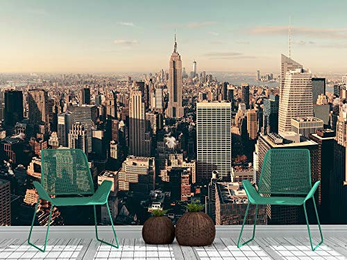 Oedim Fotomural Vinilo Para Pared Rascacielos de la Ciudad de Nueva York 6| Mural | Fotomural Vinilo Decorativo |350 x 250 cm | Decoración comedores, salones, habitaciones