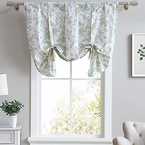 Laura Ashley - Volant, Baumwoll-Fensterbehandlung, schicke Heimdekoration (Natalie, 63,5 x 127 cm)