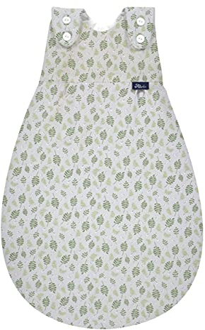 Alvi Baby Mäxchen Außensack drifting leaves/Ganzjahresschlafsack mitwachsend/Babyschlafsack größenverstellbar/Alvi Kinderschlafsack ohne Ärmel/für Jungen und Mädchen ab 0 Monate