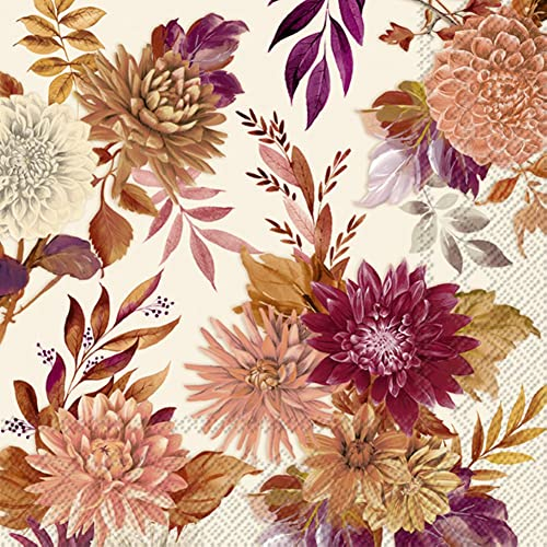 IHR Ideal Home Range - Herbst Servietten DARLA Erntedankfest Thanksgiving cream 20 St. Lunch-Servietten 33 cm x 33 cm