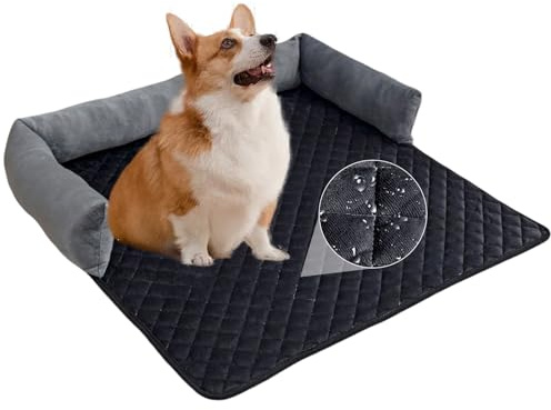 PETCUTE Hundebett Couch für Sofaschutz,Hundedecke mit Rutschfeste Unterseite,Hundebett für Große Hunde und Mittlere Hunde,Waschbar Hundesofa Hundematte für Boden, Bett, Sofa, Auto Kofferraum,75*120CM