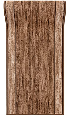 Mazovia rutschfest Teppich Läufer Flur - Modern Muster Teppichläufer - Kurzflor Flurläufer für Vorzimmer, Schlafzimmer, Küche - ÖKO-TEX Zertifiziert - Meterware Braun - 80 x 350 cm