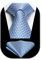HISDERN Krawatten Hellblau Herren Hochzeit Krawatte mit Einstecktuch Klassisch Business Krawatte & Taschentuch Set