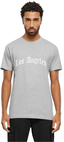 Mister Tee Herren T-Shirt Los Angeles Wording Tee Heather Grey L