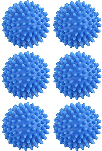 Voarge Waschkugel, Beschleunigte Trocknung, Trocknerbälle für Wäschetrockner,Trocknerbälle,Igelball Kugeln für Heim Kleidung Reinigung, Zeitsparend Reinigungszubehör(Blau, 6)