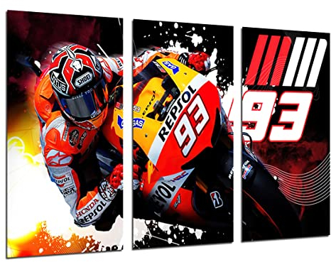 DKORARTE Modernes Fotobild, Moto GP, 93, Repsol, Marquez, Wallpaper, Honda RC213V, 97 x 62 cm, Ref. 27383