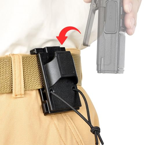 iGuerburn Universal Radio Holder Duty Belt, Walkie Talkie Holder Belt Clip for Motorola, Midland, ICOM, Hytera Radios