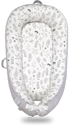 EAQ Babynest Nestchen Baby Weiches Atmungsaktives baby bett für Neugeborene Geschenk 100% Baumwolle Baby Erstausstattung Neugeborene
