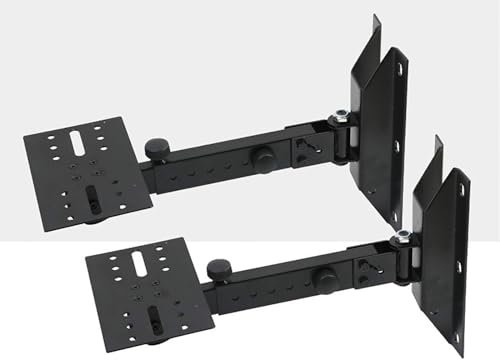 QICBYING 2PCS Lautsprecher Wandhalterung Halterung, Lautsprecher Halter for Heimkino-Lautsprecher, Wipp-Dreh Einstellbar, Bis Zu 45 Kg Last, Wandmontage