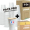 SANYGIENE Lot Professionnel 1000 Gobelets Carton Blanc 18 CL (7 Oz) + 1000 Agitateurs Bois, Résistants, Boissons Chaudes, Bord Roulé, Imperméables, Stockage Facile Sachets De 50, 100% Recyclables
