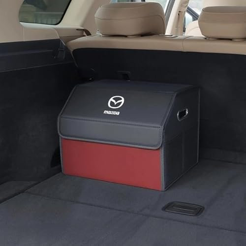JOEBO Auto Lagerung Tasche Klapp Reise Aufräumen Box Stamm Werkzeuge Fall Für Mazda Az-Wagon B-Series Biante Bongo BT-50 Capella Carol Clef Cosmo Cronos Demio,Red