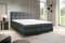 Fun Möbel Boxspringbett Bett Schlafzimmerbett Sophie in Stoff Rolf (Dunkelgrau, 140x200 cm)