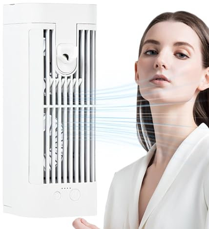 Ventilatore per condizionatori portatili, condizionatori d'aria personali - Ventola a risparmio energetico | Raffreddatore AC con design luce notturna, ventilatore per aria condizionata USB per uso