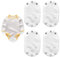 DONOONIS 4 Stück Body Verlängerung,Doppellagiger Stoff Bodyverlängerung Baby,Baumwoll Body Verlängerung Druckknopf Baby, Bodyverlängerungbaby,Weiße Bodyverlängerung für Einstellbare Bodysuit Extender