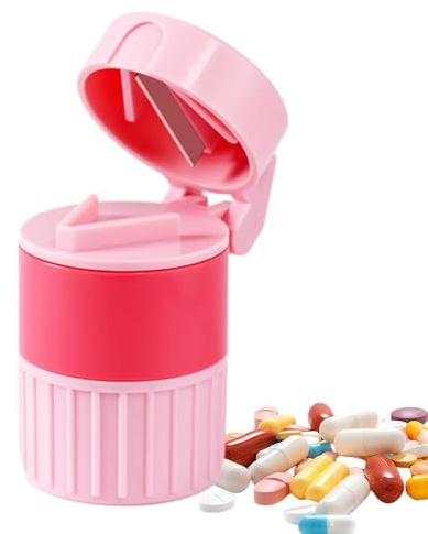 Ylnailky Taglia-pillole, Frantoio Per Pillole, Trita Pastiglie Medicine Multifunzione, Frantoio Divisore Per Compresse Con Contenitore Per Pillole, Frantoio Divisore Per Compresse, Schiaccia Pillole