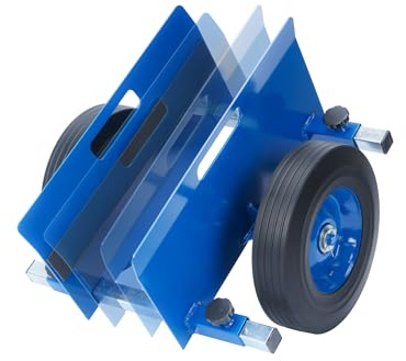 Carro de placas de hasta 500 kg, carretillas con 2 ruedas de goma maciza, rodillo para 0-23 cm/0-9,05 pulgadas de ancho de sujeción, carro pesado para transporte de placas de madera, puertas, ventanas