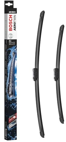 Bosch Aerotwin Aerotwin eAR 552 S Front-Scheibenwischer - Set mit 2 Ersatz-Scheibenwischern und vormontiertem Multi-Clip-Adapter - 2 Wischblätter, 550 mm und 400 mm - in platzsparender Verpackung