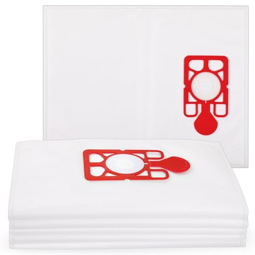 Replacement Paper Dust Bags Compatible with Numatic Henry Hetty Hoover Vacuum Cleaner, GeeRic 5 Pack Cleaner Bags Flo Clean Dust Bag Compatible with Numatic Hoover Models Replacement (Red)