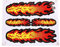 sourcing map Feuerflammen-Muster, aufklebbarer dekorativer Ornament-Aufkleber für Auto
