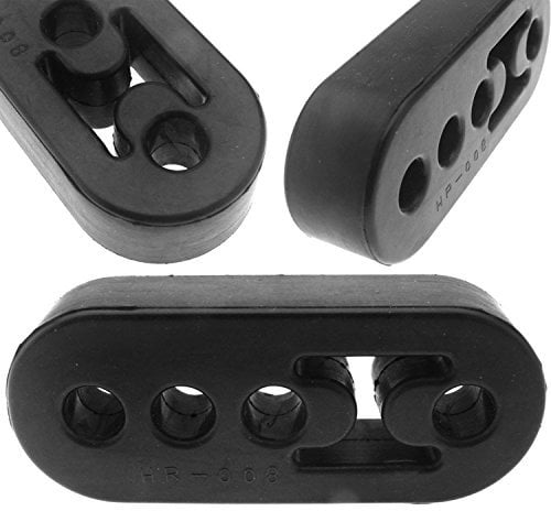 Universal Heavy-Duty Rubber Exhaust Hanger Mount – 4-Hole, Shock-Absorbing, Heat-Resistant – Ideal for Reducing Vibration & Noise – Durable Replacement for Car, Truck & Motorcycle Exhaust Systems