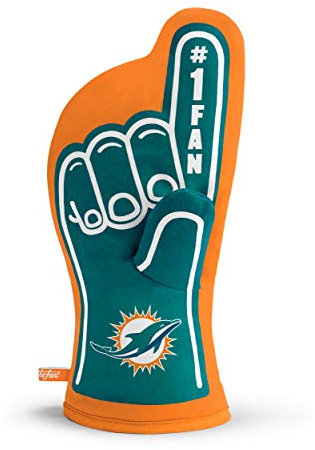 YouTheFan NFL Miami Dolphins #1 Ofenhandschuh, Teamfarbe, 33,7 x 16,5 cm