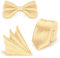 StickandShine Inh. Christian Müller 3 in 1 SET hochwertige Satin Polyester Krawatte Fliege Einstecktuch Hellgold