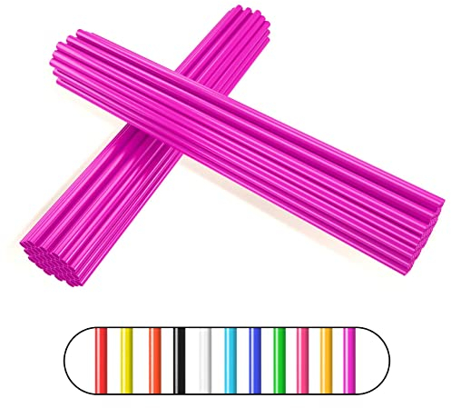 Couvre Rayon,PSLER 72 Pièces Peaux de Rayons Enjoliveurs de Jantes Housses de Protection Réutilisables pour Moto de Montagne en Fauteuil Roulant - Violet