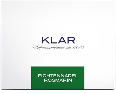 Klar Seifen Pflegeseife Fichtennadel & Rosmarin 135g, palmölfrei, geeignet für empfindliche bis trockene Haut, Seife 11006