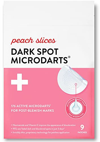 Peach Slices Dark Spot MicroDarts | Für dunkle Flecken, nach Hautunreinheiten | selbstauflösend | Niacinamid, Vitamin C, Hyaluronsäure und Cica | vegan | tierversuchsfrei | 9 Patches
