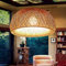 Vintage Pendelleuchte Natürlicher Bambus Hängelampe E27 Esstischlampe Rattan Kronleuchter Höhenverstellbare Pendellampe Esszimmer Arbeitszimmer Wohnzimmer Deckenleuchte Schlafzimmer Lampe,30cm