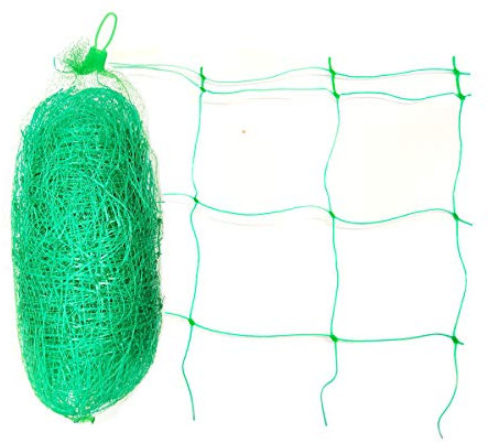 HH-LIFE Treillis de jardin robuste en plastique pour plantes grimpantes, légumes, fruits, fleurs (vert) 2 x 20 m