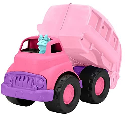 Green Toys Disney Baby - Camion di riciclaggio di Minnie Mouse, gioco di finzione, abilità motorie, veicolo giocattolo per bambini, senza BPA, ftalati, PVC, lavabile in lavastoviglie, plastica