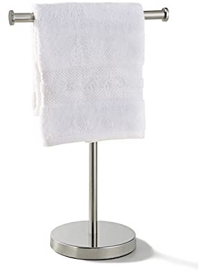 SunnyPoint Elite - Portasciugamani e accessori per il bancone (nichel satinato, base in acciaio inox)