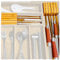 LIJEPNA Knife Block Organizer - In Drawer Organizer Bamboo Wood Drawer Knife Organizer - Designed to Hold 10 Knives(Not Included)-Keep Knife’s Blades Store Without Pointing Up