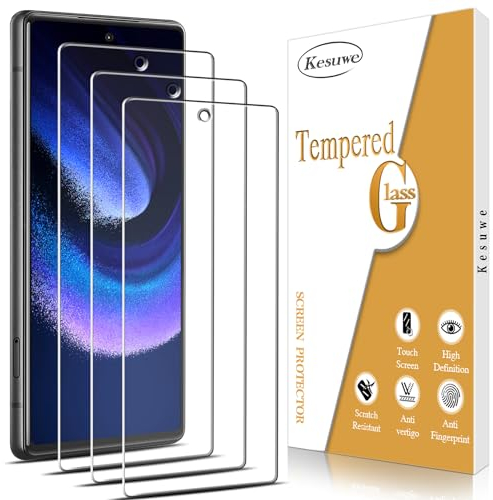 Kesuwe [3 Piezas] Protector Pantalla para Google Pixel 7a, Dureza 9H Cristal Templado, Antiarañazos, Antihuellas, Fácil de Instalar, Sin Burbujas