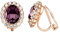 Vogem Ohrclips Gold Ohne Ohrlöcher Lila Zirkonia Kristall Ohrringe Clips Damen Nickelfrei Hochzeit Party Modeschmuck