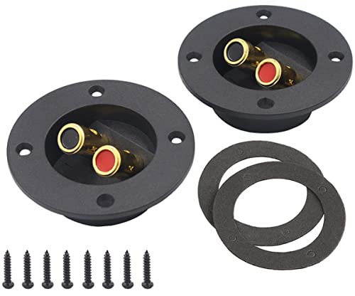 CIYODO 2pcs Audio Junction Box Speaker Wire Connector Zinc Alloy Abs Speaker Terminal Plugs