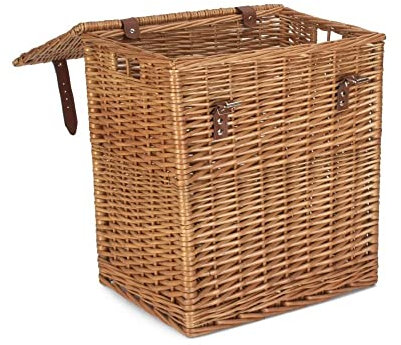 Red Hamper EH174 Wicker Small Double Steamed Vintner Storage Picnic Basket