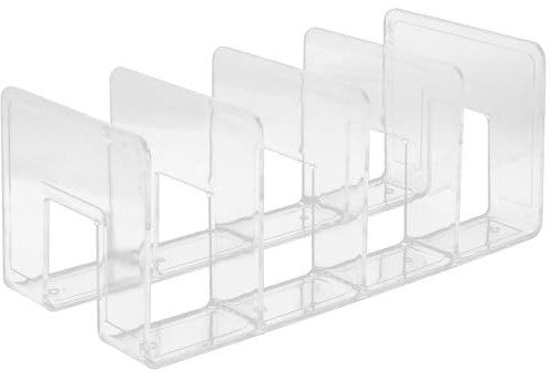 Operitacx Étagère De Bureau Porte-Revues en Plastique Organisateur De Fichiers De Bureau Boîte De Support De Documents 4 Compartiments Étagères De Rangement Armoire Rack pour L'école De