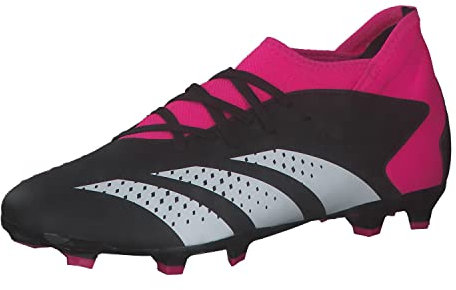 Adidas Predator Accuracy.3 Firm Ground Boots, Botas de fútbol, Core Black/Cloud White/Shock Pink, 32 EU
