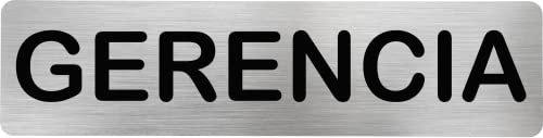 Becral® - Señal de acero inoxidable GERENCIA | Placa puerta INOX | Señal informativa | Cartel Puerta 200X50mm