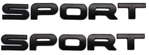 2 x 3D-Metall-Sport-Emblem, Logo, Kofferraum, Heckklappe, Aufkleber, Autoaufkleber, Schwarz
