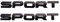 2 x 3D-Metall-Sport-Emblem, Logo, Kofferraum, Heckklappe, Aufkleber, Autoaufkleber, Schwarz