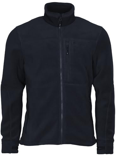 Pinewood Giacca Pile Uomo Blu Scuro - Pile con Zip Uomo Realizzata al 100% Con Tessuti di Scarto - Giacca Caccia Uomo - Pile da Sci Uomo - Giacche Trekking e Montagna