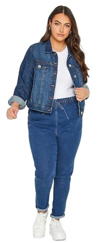 Yours Curve Indigo Denim Jacket - Women's - Plus Size Curve