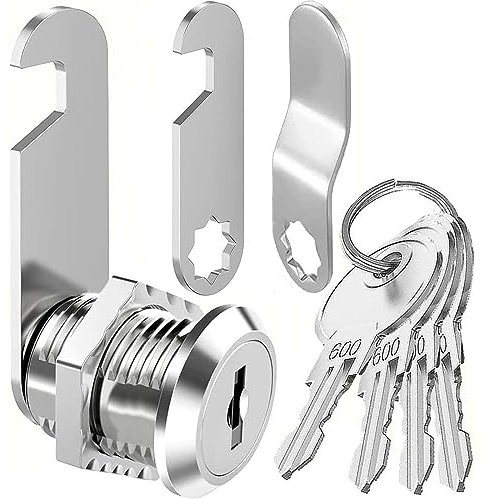 Litensh Mailbox Lock with 4 Keys, Lock for Cabinet Cam Letterbox Drawers Dresser Cupboard Door Furniture Locker Locks(25MM)